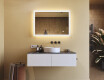 Lighted rectangular mirrors for the bathroom 100x70cm with Dual color, Touch Switch, Demister #9