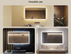 Rectangular backlit bathroom mirror 120x70cm with Dual color, Touch Switch, Demister #2
