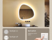 Irregular‑shaped mirror with lighting, 84×84 cm, dual color, touch switch, heating mat #4