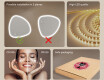 Irregular‑shaped mirror with lighting, 84×84 cm, dual color, touch switch, heating mat #6