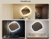Bathroom mirror with lighting, 84×74 cm, dual color, touch switch, heating mat #2