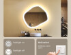 Bathroom mirror with lighting, 84×74 cm, dual color, touch switch, heating mat #4
