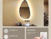 Irregular‑shaped mirror with lighting, 64×104 cm, dual color, touch switch, heating mat #4