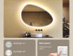 Irregular‑shaped mirror with lighting, 114×84 cm, dual color, touch switch, heating mat #4