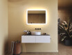 Rounded bathroom mirror with LED lighting, 80×60 cm, dual color, touch switch, heating mat #9
