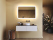 Rounded bathroom mirror with LED lighting, 100×70 cm, dual color, touch switch, heating mat #9