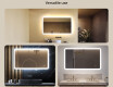 Rounded bathroom mirror with LED lighting, 120×70 cm, dual color, touch switch, heating mat #2