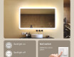 Rounded bathroom mirror with LED lighting, 120×70 cm, dual color, touch switch, heating mat #4