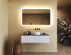 Rounded bathroom mirror with LED lighting, 120×70 cm, dual color, touch switch, heating mat #9