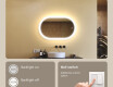 Illuminated bathroom mirror, 80×50 cm, dual color, touch switch, heating mat #4
