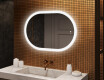 Illuminated bathroom mirror, 100×70 cm, dual color, touch switch, heating mat
