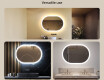 Illuminated bathroom mirror, 100×70 cm, dual color, touch switch, heating mat #2