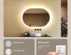 Illuminated bathroom mirror, 100×70 cm, dual color, touch switch, heating mat #4
