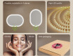 Illuminated bathroom mirror, 100×70 cm, dual color, touch switch, heating mat #6