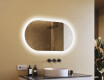 Illuminated bathroom mirror, 120×70 cm, dual color, touch switch, heating mat