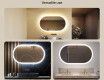Illuminated bathroom mirror, 120×70 cm, dual color, touch switch, heating mat #2