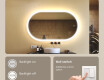 Illuminated bathroom mirror, 120×70 cm, dual color, touch switch, heating mat #4