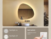 Irregular-shaped mirror with lighting, 84×84 cm, dual color, touch switch, heating mat #4