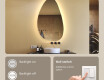 Irregular-shaped mirror with lighting, 64×104 cm, dual color, touch switch, heating mat #4