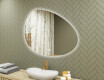 Irregular-shaped mirror with lighting, 114×84 cm, dual color, touch switch, heating mat
