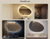 Irregular-shaped mirror with lighting, 114×84 cm, dual color, touch switch, heating mat #2