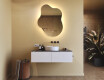 Irregular‑shaped mirror with lighting, 74×94 cm, dual color, touch switch, heating mat #9