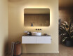 Rounded bathroom mirror with LED lighting, 100×70 cm, dual color, touch switch, heating mat #9