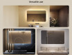 Rounded bathroom mirror with LED lighting, 120×70 cm, dual color, touch switch, heating mat #2