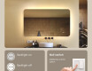Rounded bathroom mirror with LED lighting, 120×70 cm, dual color, touch switch, heating mat #4