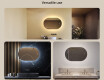 Illuminated bathroom mirror, 80×50 cm, dual color, touch switch, heating mat #2