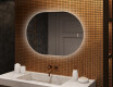 Illuminated bathroom mirror, 100×70 cm, dual color, touch switch, heating mat