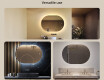 Illuminated bathroom mirror, 100×70 cm, dual color, touch switch, heating mat #2