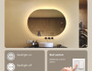 Illuminated bathroom mirror, 100×70 cm, dual color, touch switch, heating mat #4