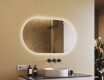 Illuminated bathroom mirror, 120×70 cm, dual color, touch switch, heating mat
