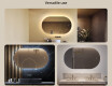 Illuminated bathroom mirror, 120×70 cm, dual color, touch switch, heating mat #2