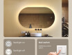 Illuminated bathroom mirror, 120×70 cm, dual color, touch switch, heating mat #4