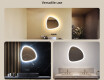 Irregular‑shaped mirror with lighting, 64×64 cm, dual color, touch switch, heating mat #2