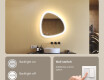 Irregular‑shaped mirror with lighting, 64×64 cm, dual color, touch switch, heating mat #4