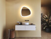 Irregular‑shaped mirror with lighting, 64×64 cm, dual color, touch switch, heating mat #9