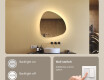 Irregular-shaped mirror with lighting, 64×64 cm, dual color, touch switch, heating mat #4
