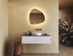Irregular-shaped mirror with lighting, 64×64 cm, dual color, touch switch, heating mat #9