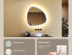 Irregular-shaped mirror with lighting, 74×74 cm, dual color, touch switch, heating mat #4