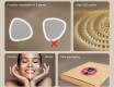 Irregular-shaped mirror with lighting, 74×74 cm, dual color, touch switch, heating mat #6