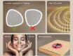 Irregular‑shaped mirror with lighting, 94×94 cm, dual color, touch switch, heating mat #6