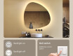 Irregular‑shaped mirror with lighting, 94×94 cm, dual color, touch switch, heating mat #4