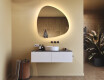 Irregular‑shaped mirror with lighting, 94×94 cm, dual color, touch switch, heating mat #9