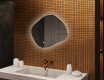 Bathroom mirror with lighting, 74×64 cm, dual color, touch switch, heating mat