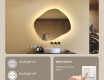Bathroom mirror with lighting, 74×64 cm, dual color, touch switch, heating mat #4