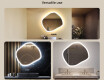 Bathroom mirror with lighting, 104×94 cm, dual color, touch switch, heating mat #2
