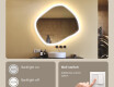 Bathroom mirror with lighting, 104×94 cm, dual color, touch switch, heating mat #4